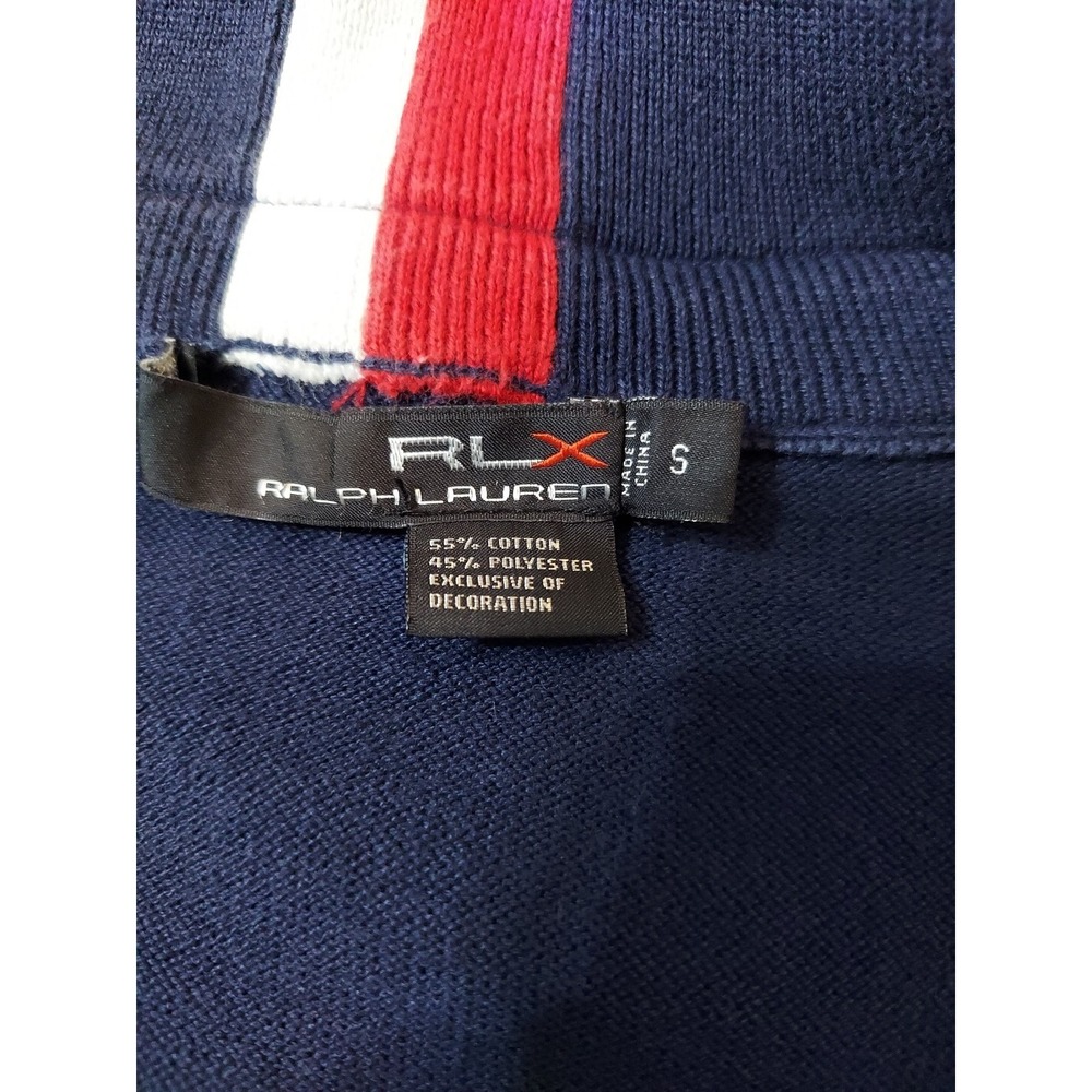 Polo Ralph Lauren RLX Sweater‎ Mens Small Blue USA 2016 1/4 Zip Pullover Henley - Picture 5 of 11